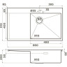 Мойка OMOIKIRI AKISAME 86-LG-R Side 4997046