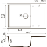 Мойка OMOIKIRI DAISEN 78-LB-BE Artgranit/ваниль 4993686